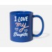 I Love My Daughter Royal Blue Mugs